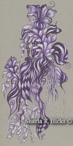 workshop example of enhanced tangle-inspired botanicals by Sharla R. Hicks, CZT and author