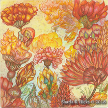 Load image into Gallery viewer, Tangle-Inspired botanicals by Sharla R. Hicks showing techniques offered in the workshop.
